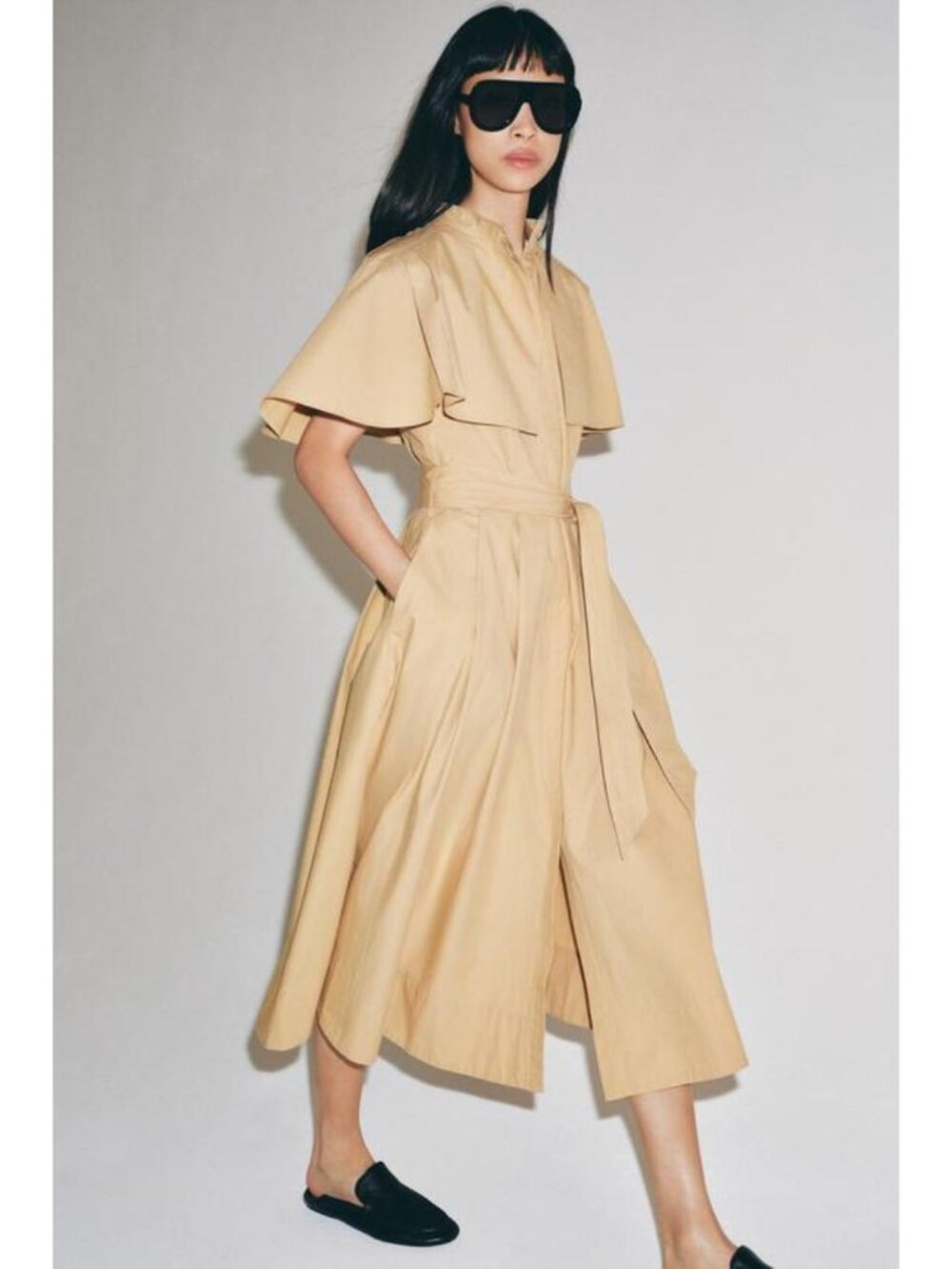 ZARA ZW COLLECTION CAPE SHIRT DRESS 4786/270/704